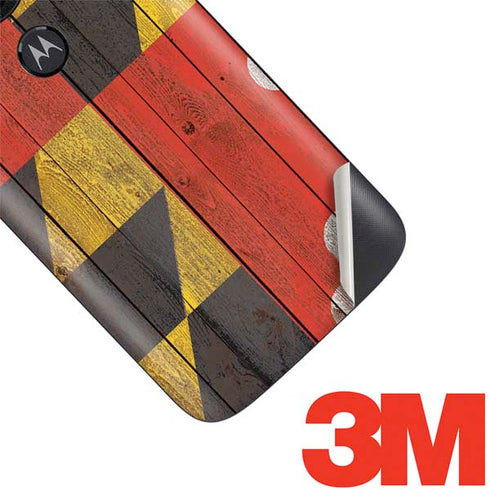Maryland Flag Dark Wood Moto E5 Play Skin